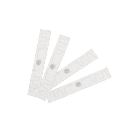 फैब्रिक RFID Uhf लॉन्ड्री टैग 20*86mm मशीन वॉशेबल RFID टैग